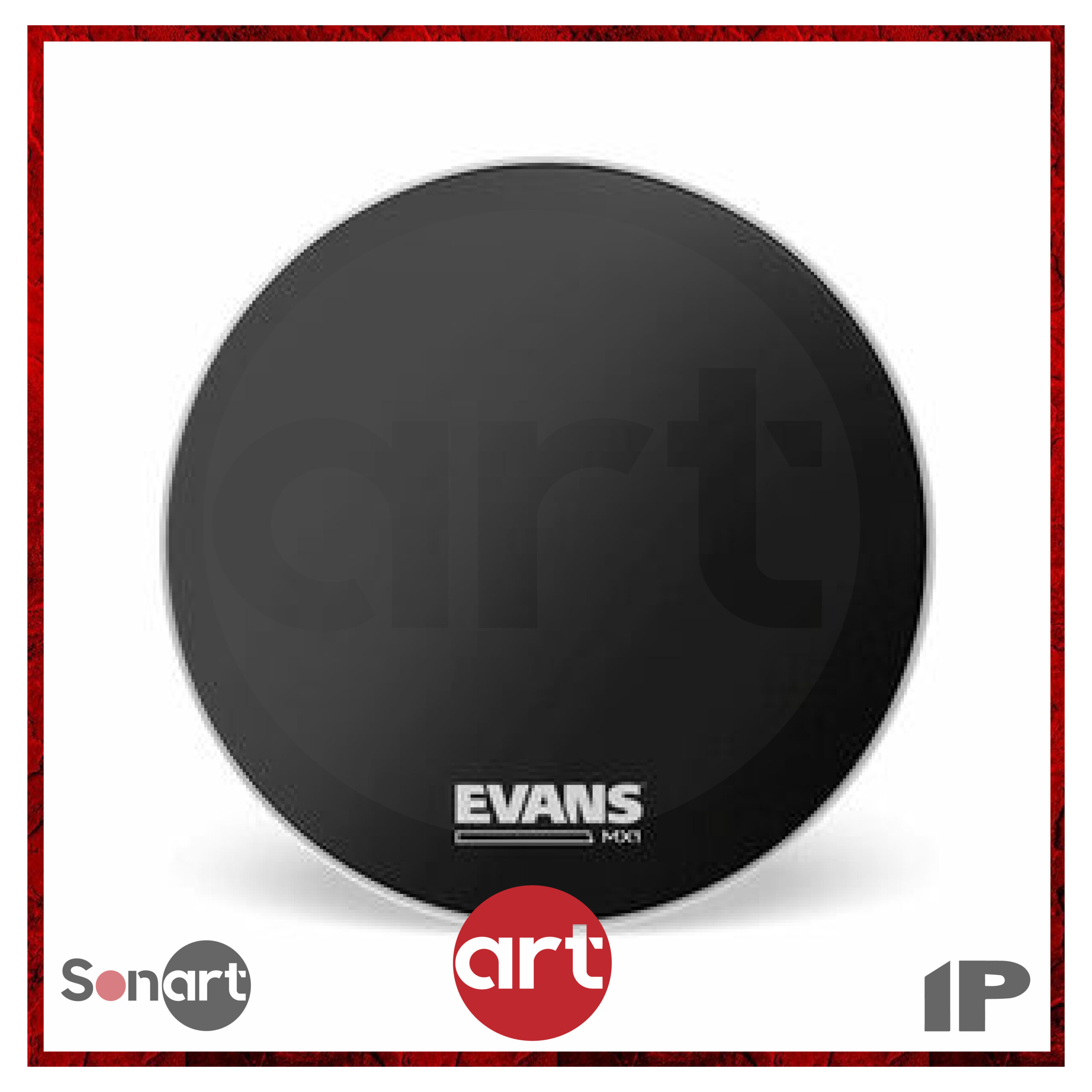 Evans Mx1 22" Negro Bass Drum Head